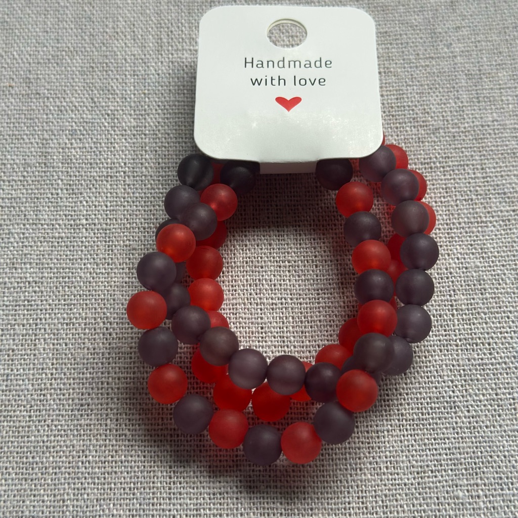 Bracelet Stack Red & Black